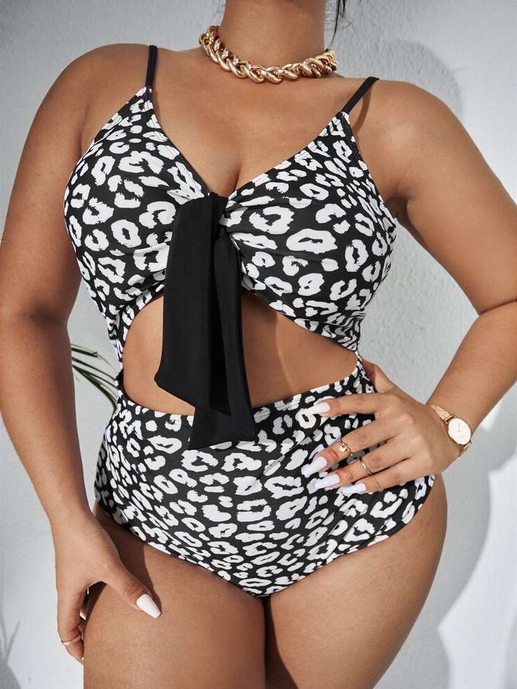 Boho  Cut Out Plus Size Beachwear 870