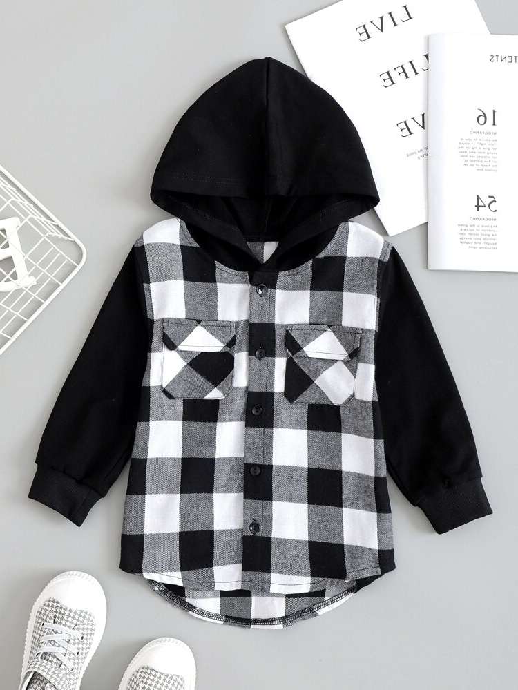 Gingham Regular Fit Pocket Kids Clothing 4605