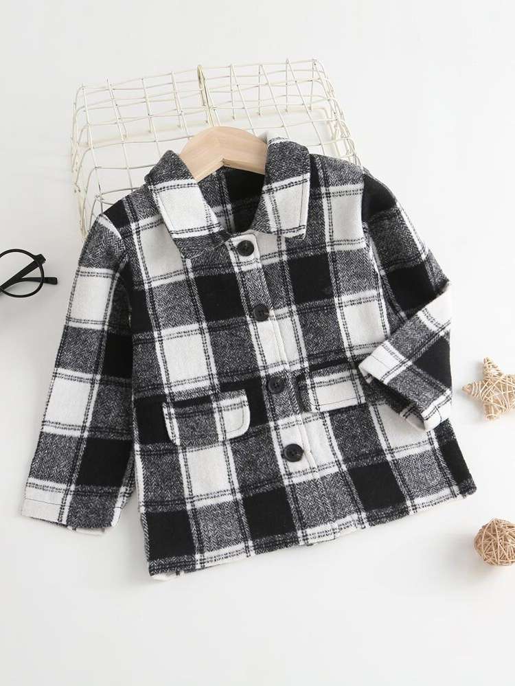  Long Sleeve Regular Fit Gingham Toddler Boys Clothing 8681