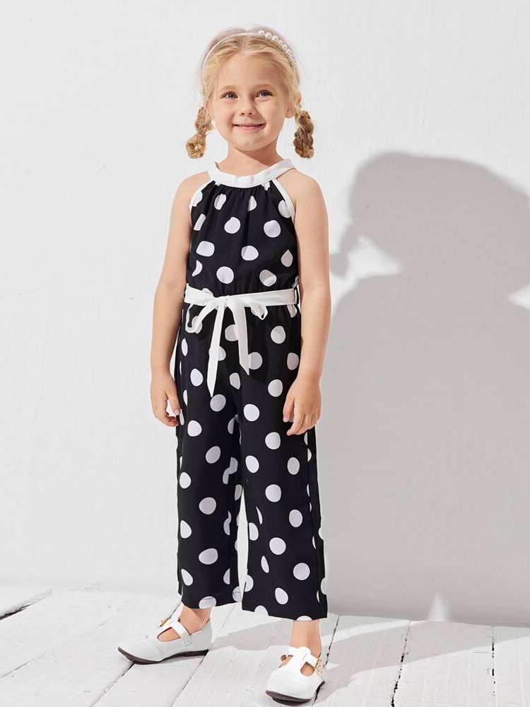 Casual Black and White Long Kids Clothing 531