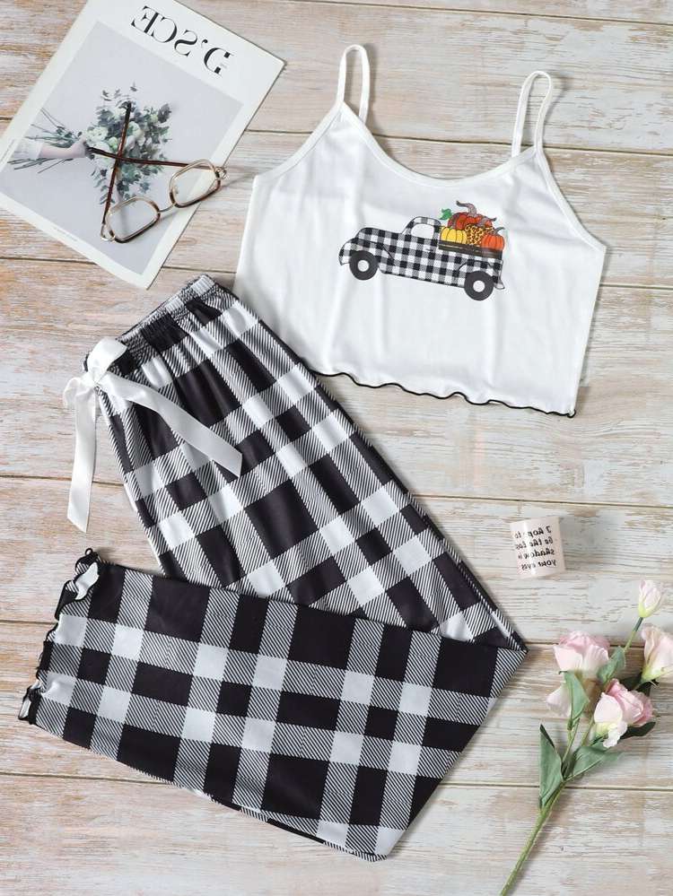  Black and White Car Underwear  Sleepwear 5014