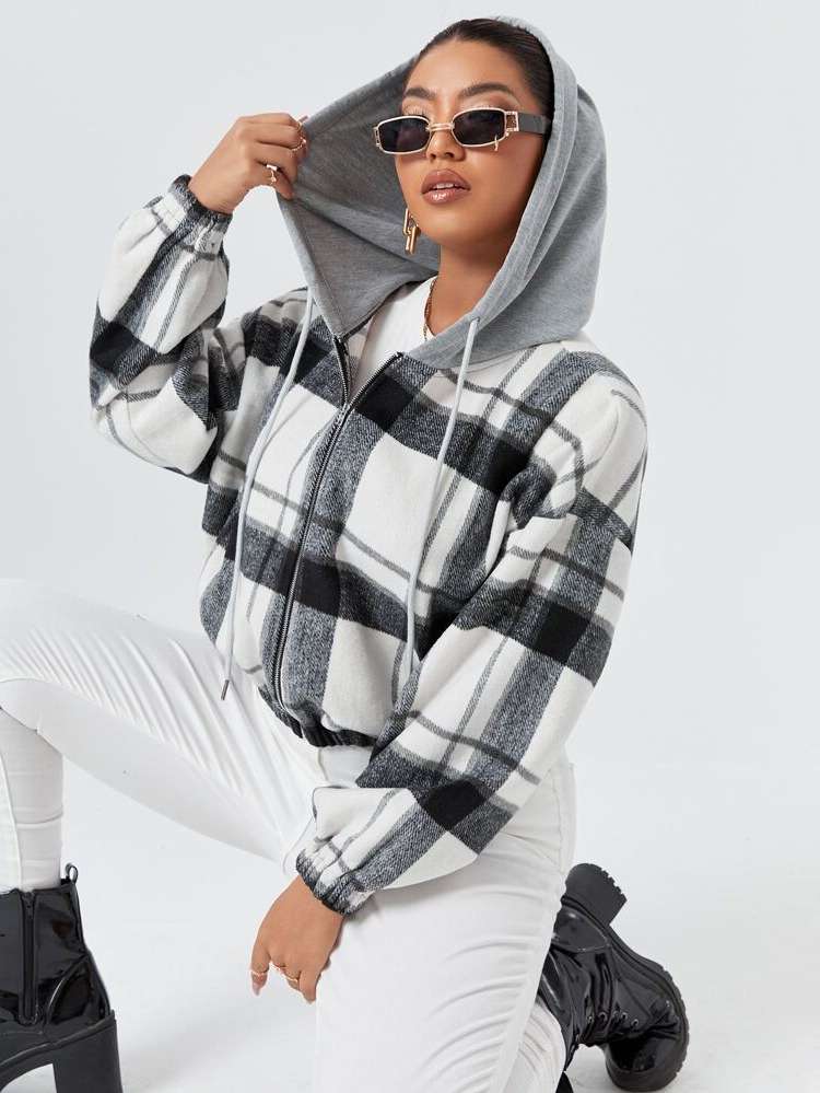 Hooded Long Sleeve Regular Casual Women Plus Clothing 6122