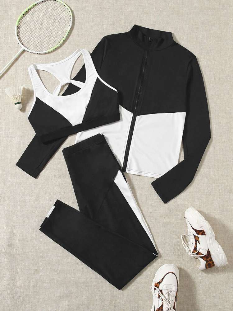  Cut Out Long Sleeve Women Sports Sets 9853