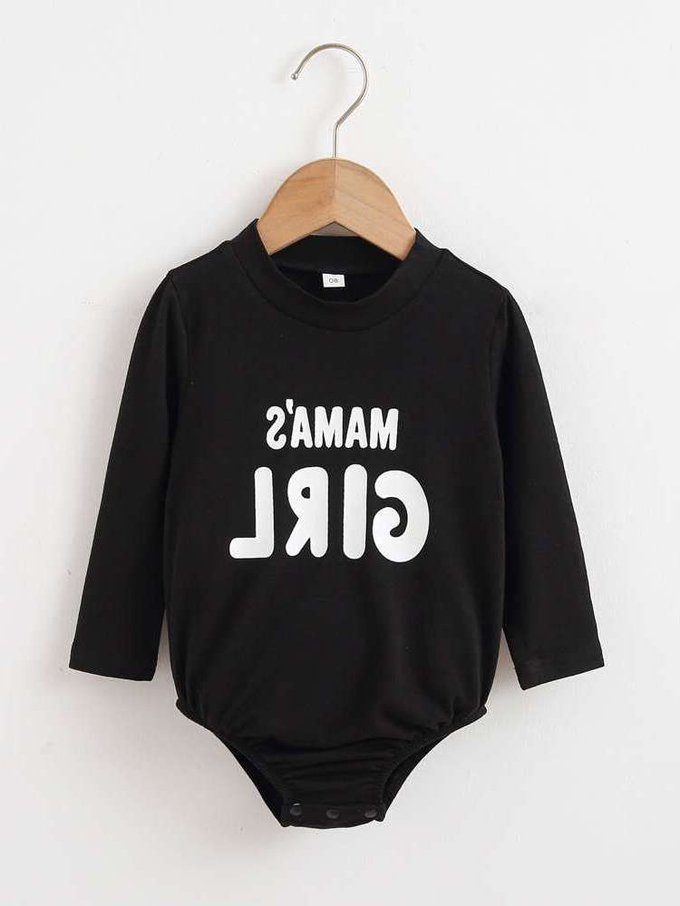  Black Letter Baby Bodysuits 8688