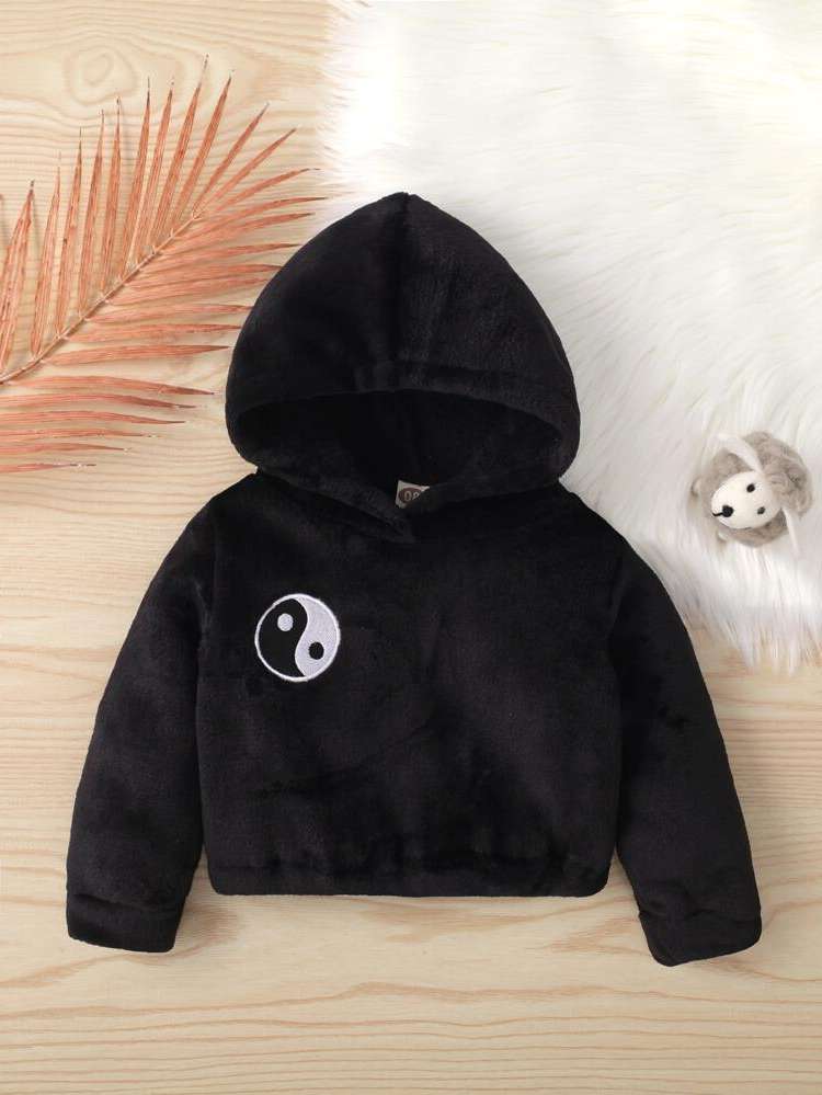  Regular Black Hooded Baby Sweatshirts 7360