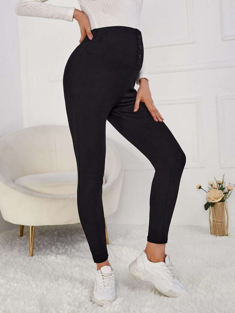 Casual Plain Skinny Maternity 7264