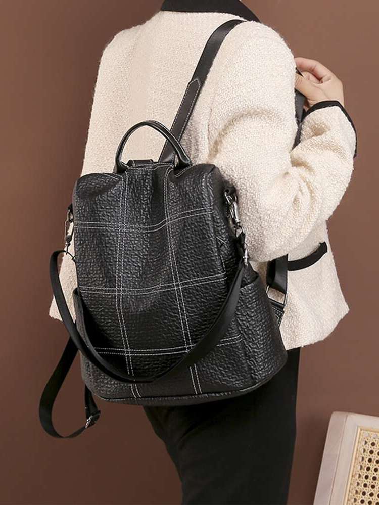  Black Plaid Bags 1128