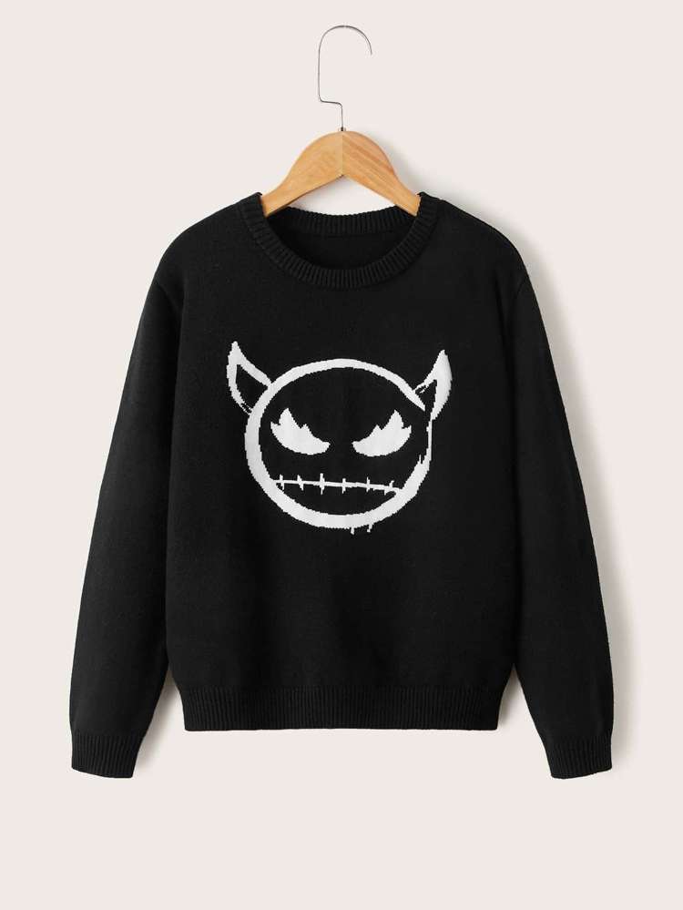 Casual Long Sleeve Round Neck Boys Sweaters 8788