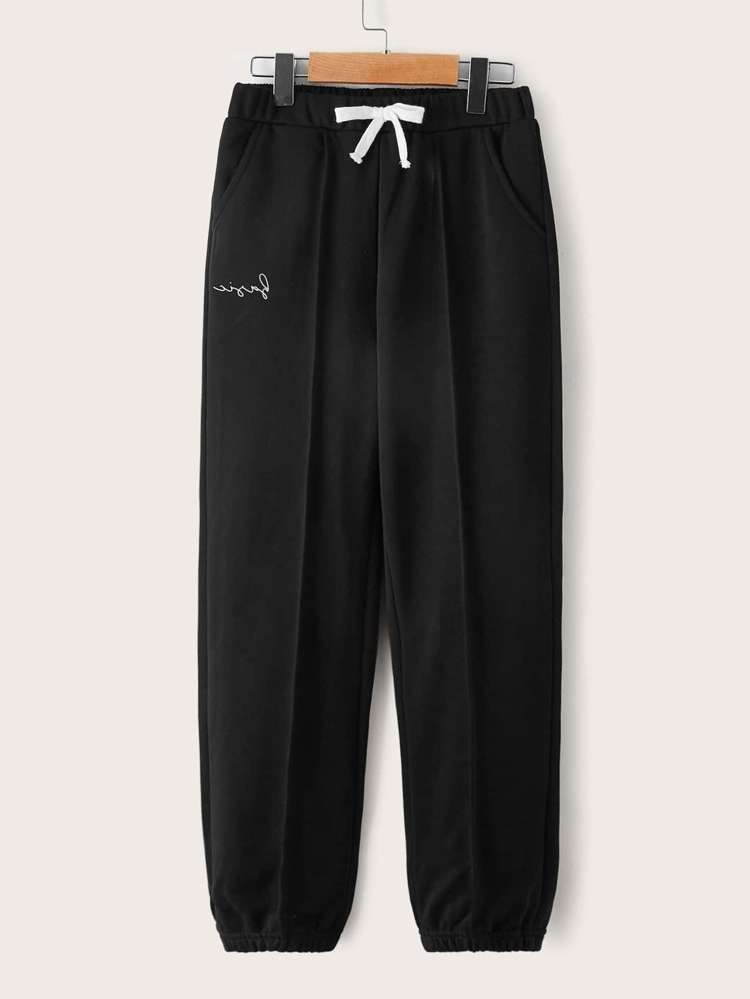 Regular Fit Letter Pocket Boys Sweatpants 1882