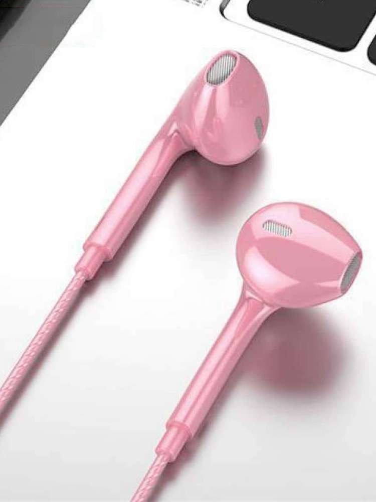 Black Plain Headphone  Earphone 6596