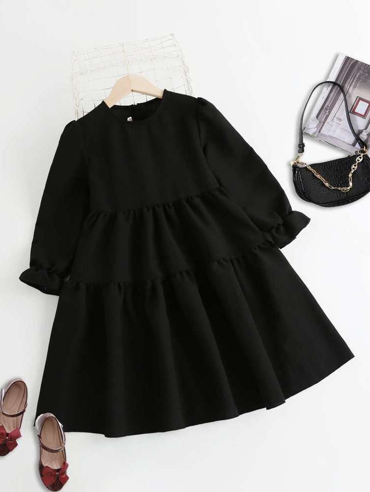  Long Sleeve Black Regular Fit Girls Clothing 6960