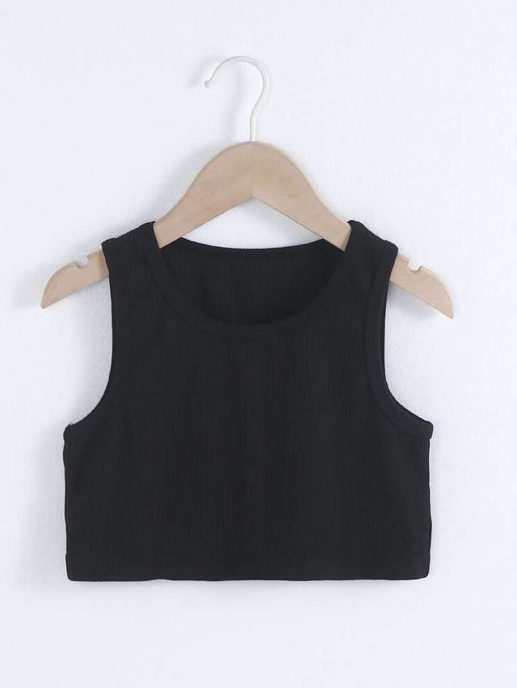 Scoop Neck Black  Kids Clothing 957