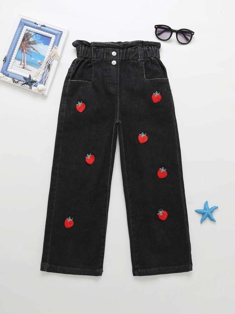  Embroidery Fruit&Vegetable Girls Denim 635