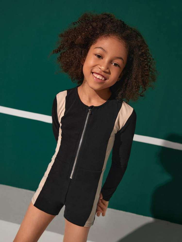 Short Regular Fit Sporty Zipper Kids Clothing 8676