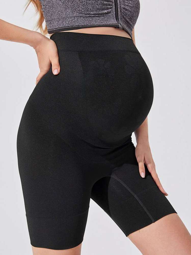 Sporty Skinny Plain Maternity Leggings 8201