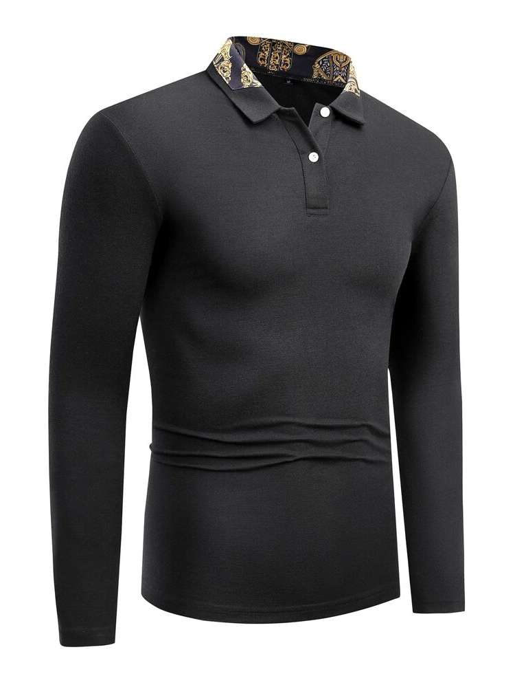   Black Men Tops 8190