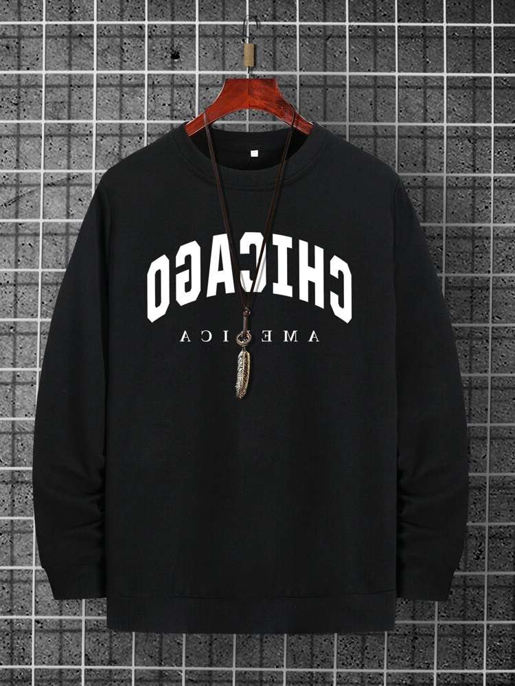  Letter Black Men Sweatshirts 242