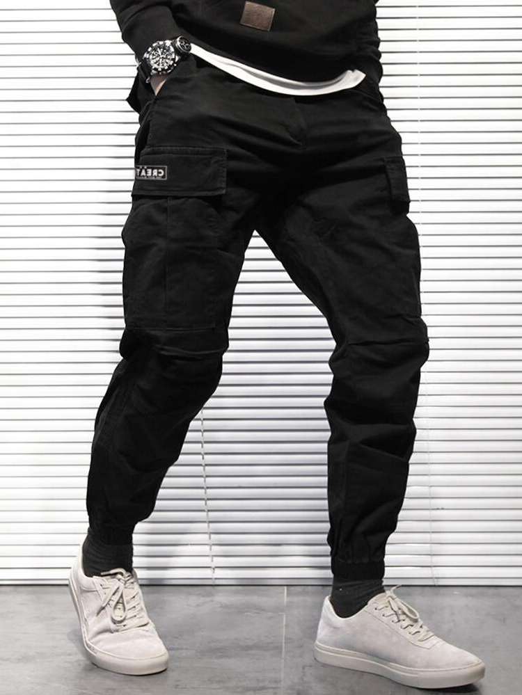 Cropped Drawstring Men Clothing 86