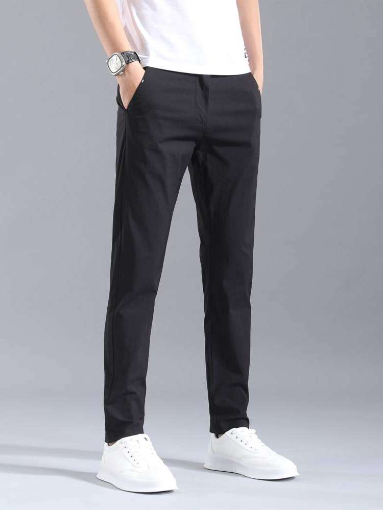 Black Regular Fit Plain Men Suits  Separates 3139