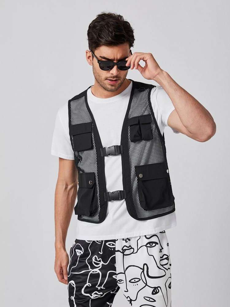  Sleeveless Black Regular Fit Men Jackets 150