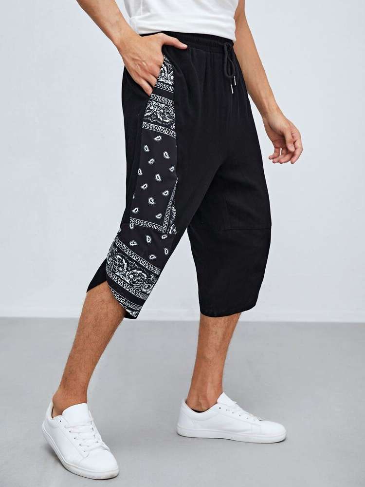 Vacation Paisley Drawstring Men Pants 1207