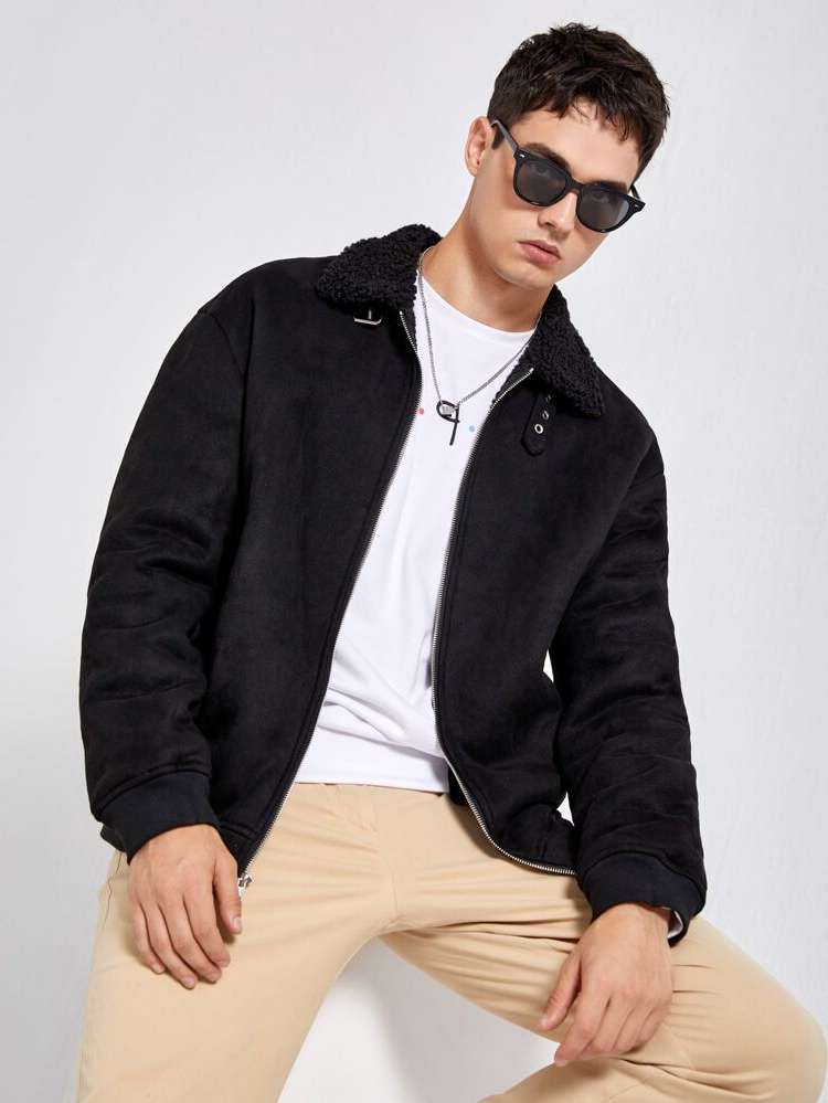  Regular Black Regular Fit Men Outerwear 277