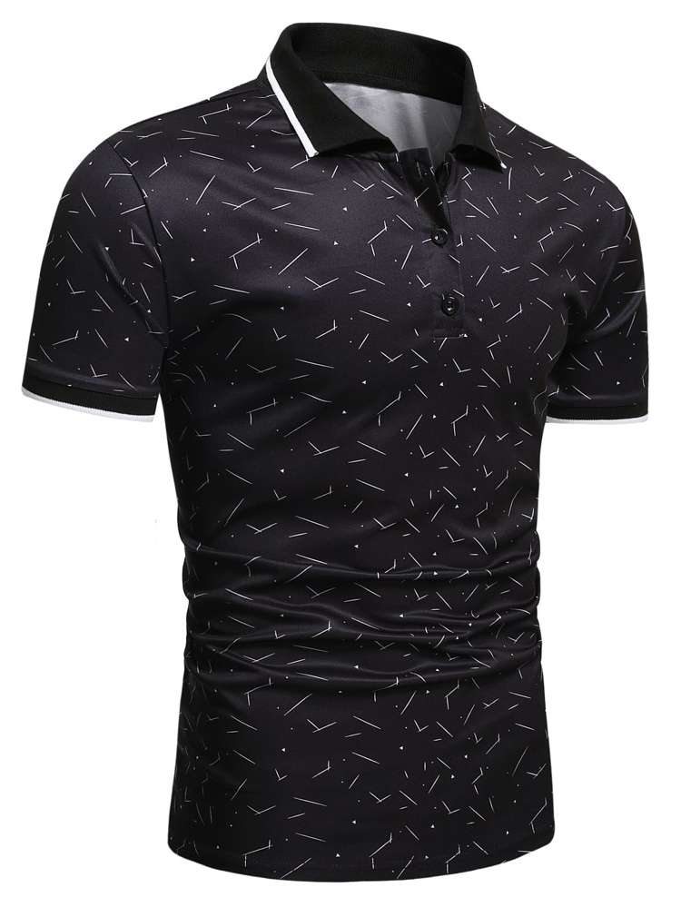 Polo Black Regular Fit Men Clothing 7892