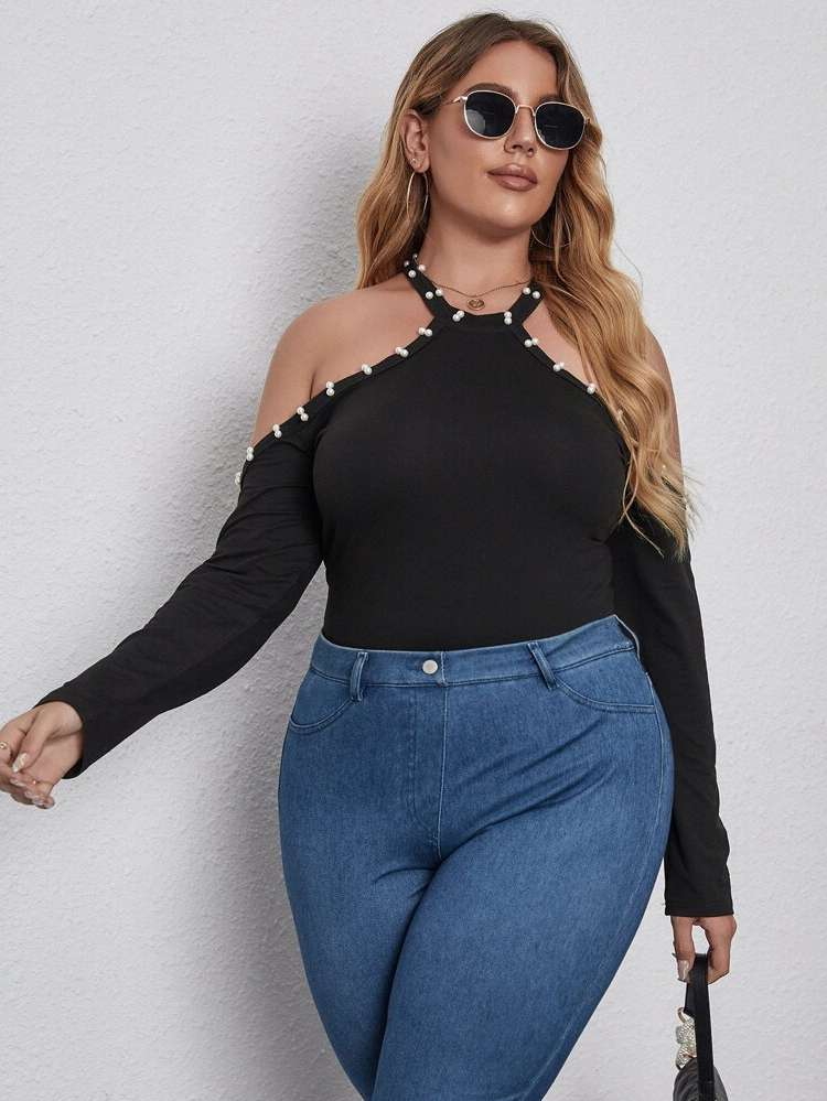   Long Sleeve Plus Size Jumpsuits  Bodysuits 2925