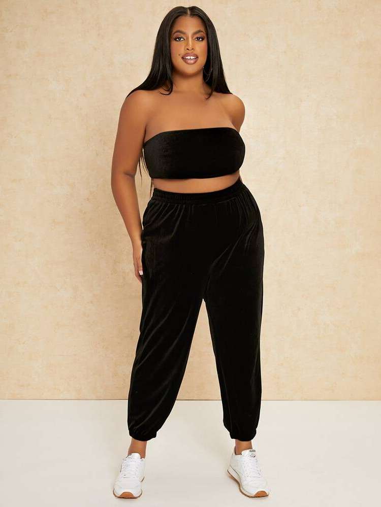  Strapless  Plus Size Co-Ords 324