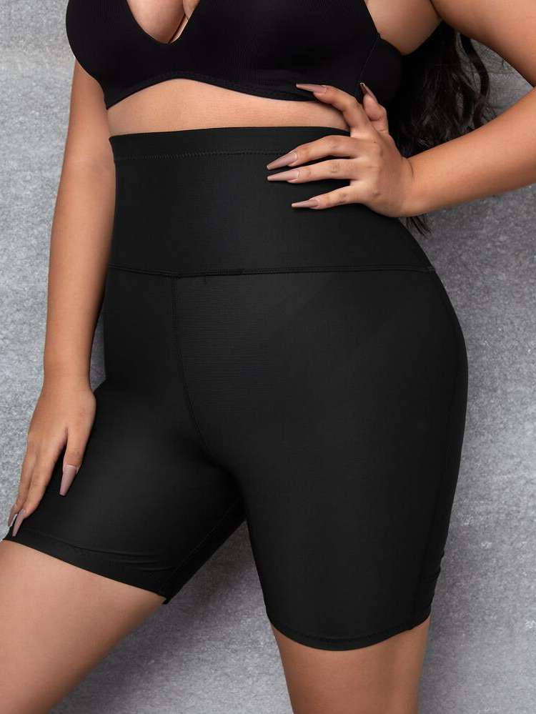 Plain  Black Women Plus Intimates 1695