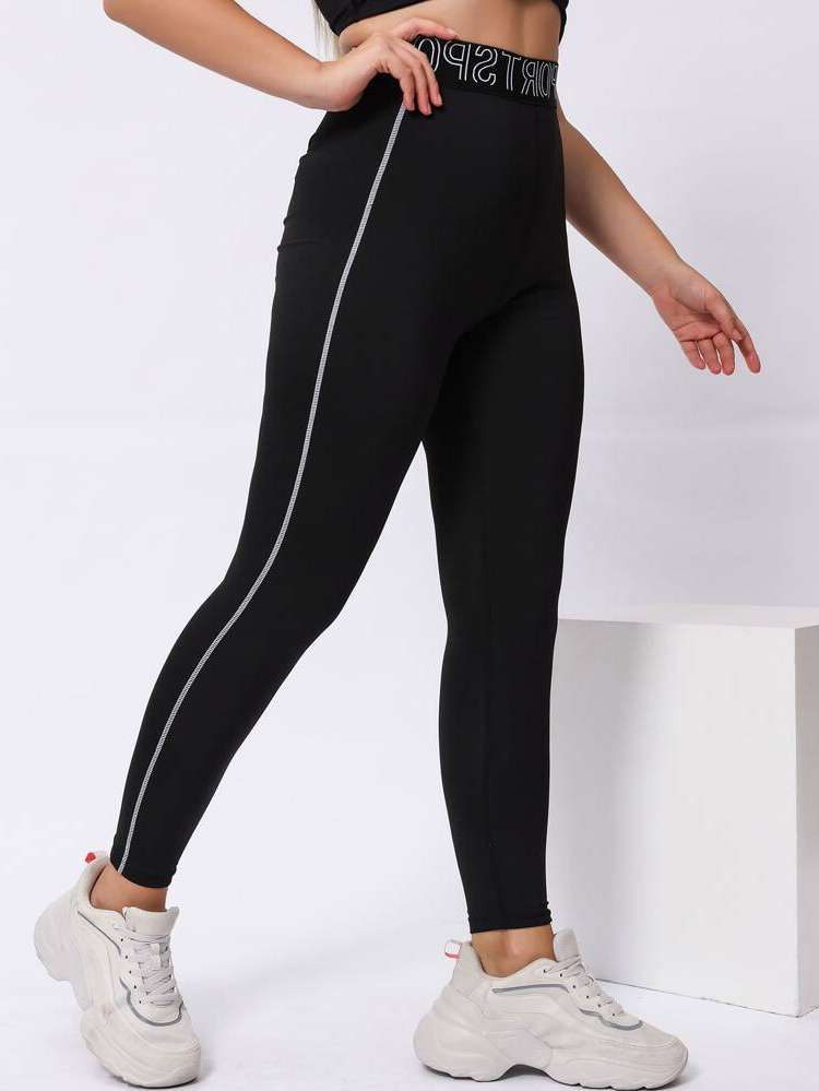  Letter Long Plus Size Sports Leggings  Pants 3223