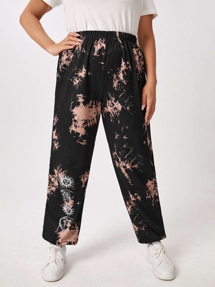  Graphic Plus Size Sweatpants 376