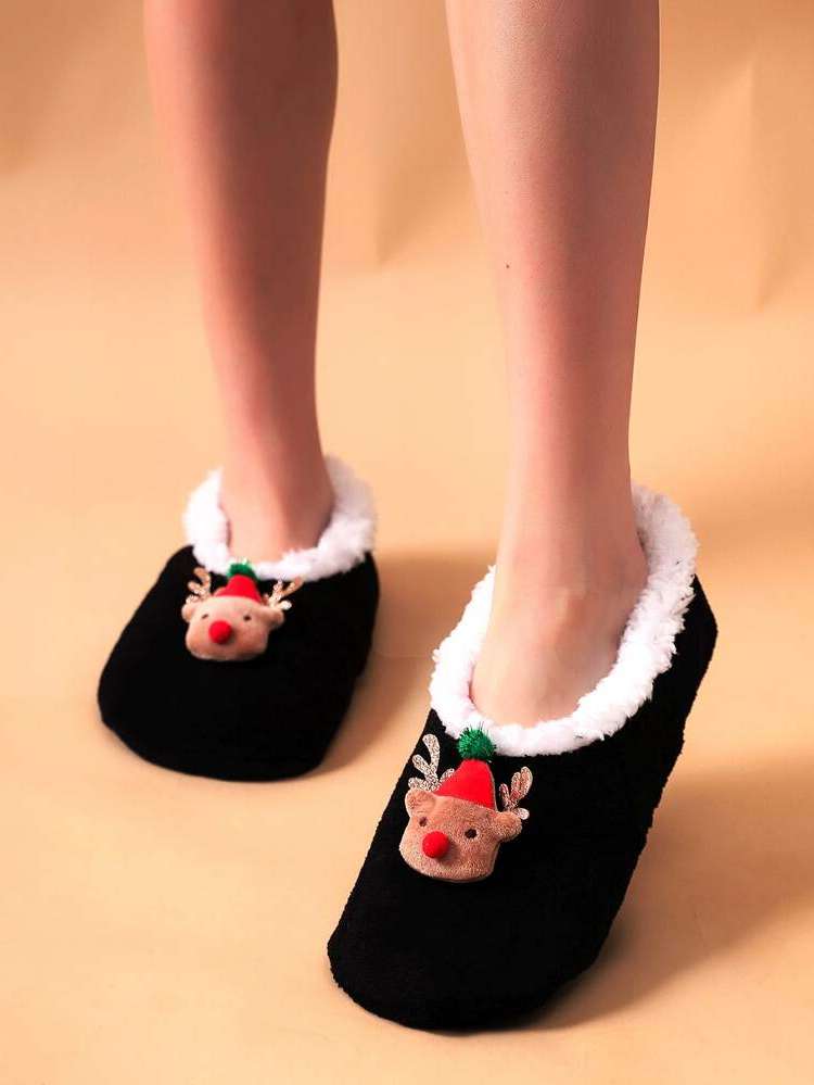 Preppy Black Women Slippers 3039