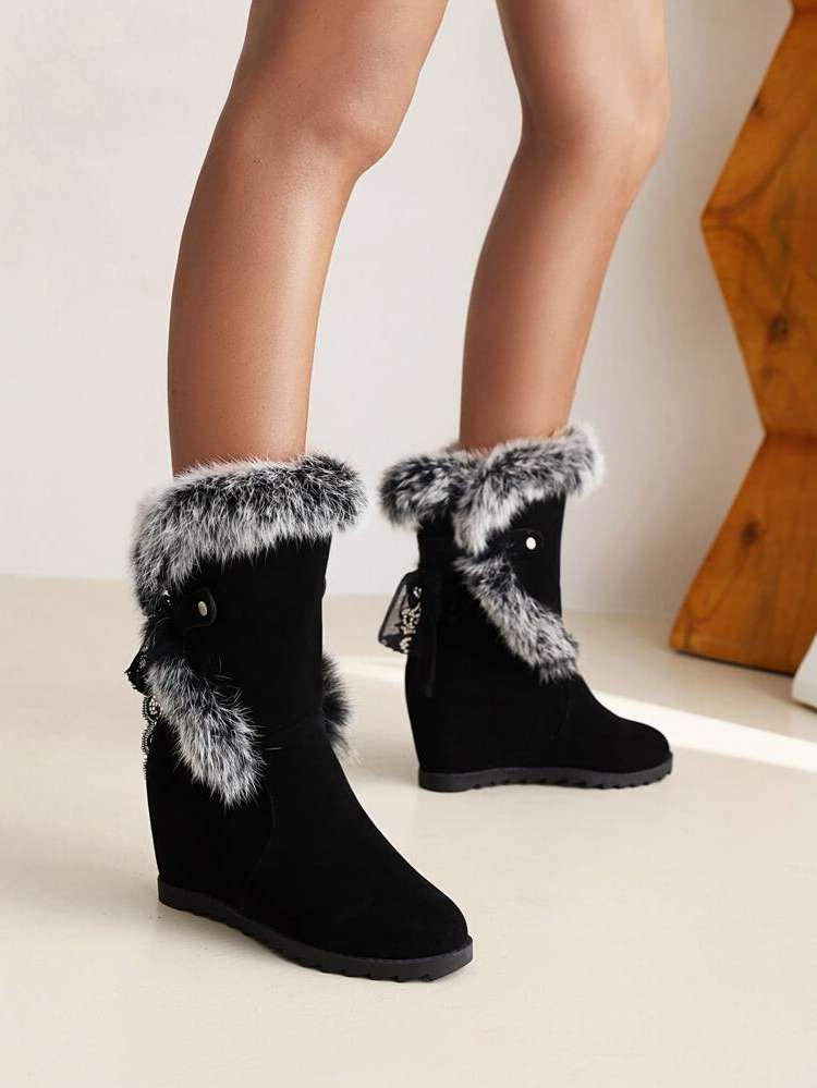 Black  Women Boots 6507