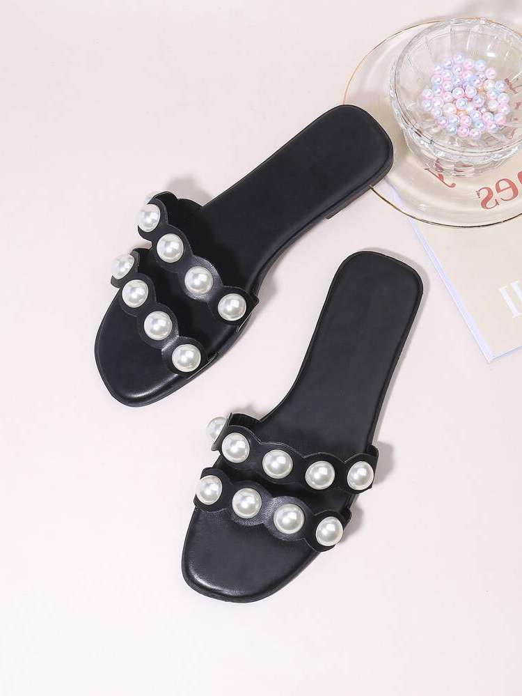 Fashionable Black Plain Women Sandals 895