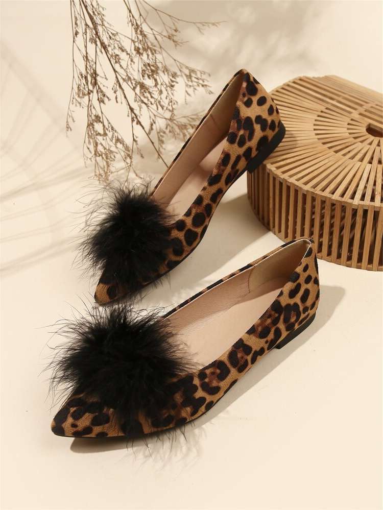 Fashionable Leopard Black Shoes 3171