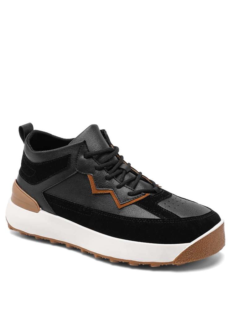 Black Colorblock  Men Sneakers 6856