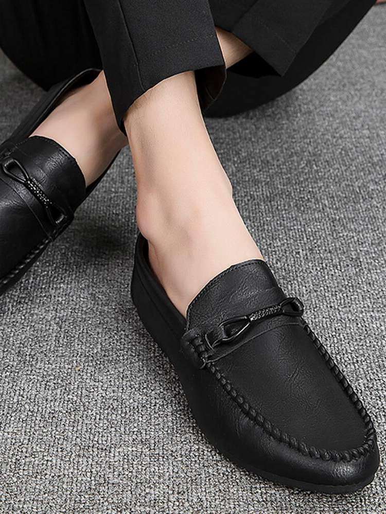 Plain  Black Shoes 6958