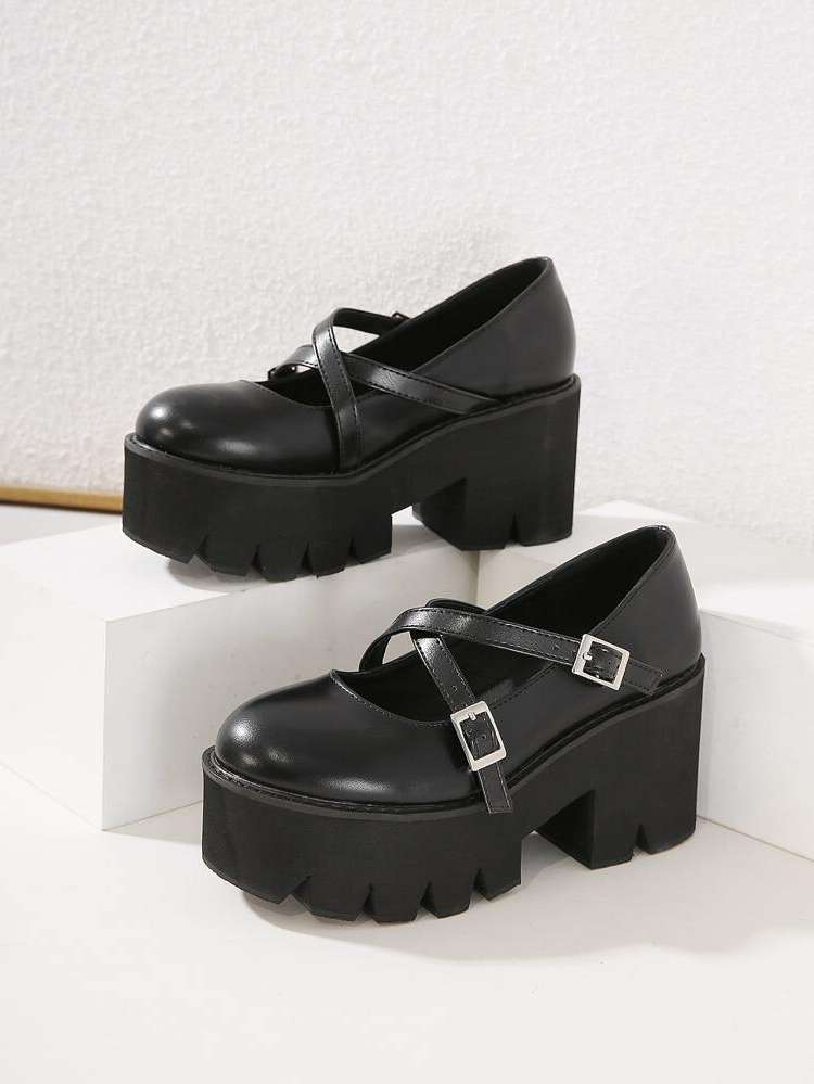 Black Punk Shoes 2608