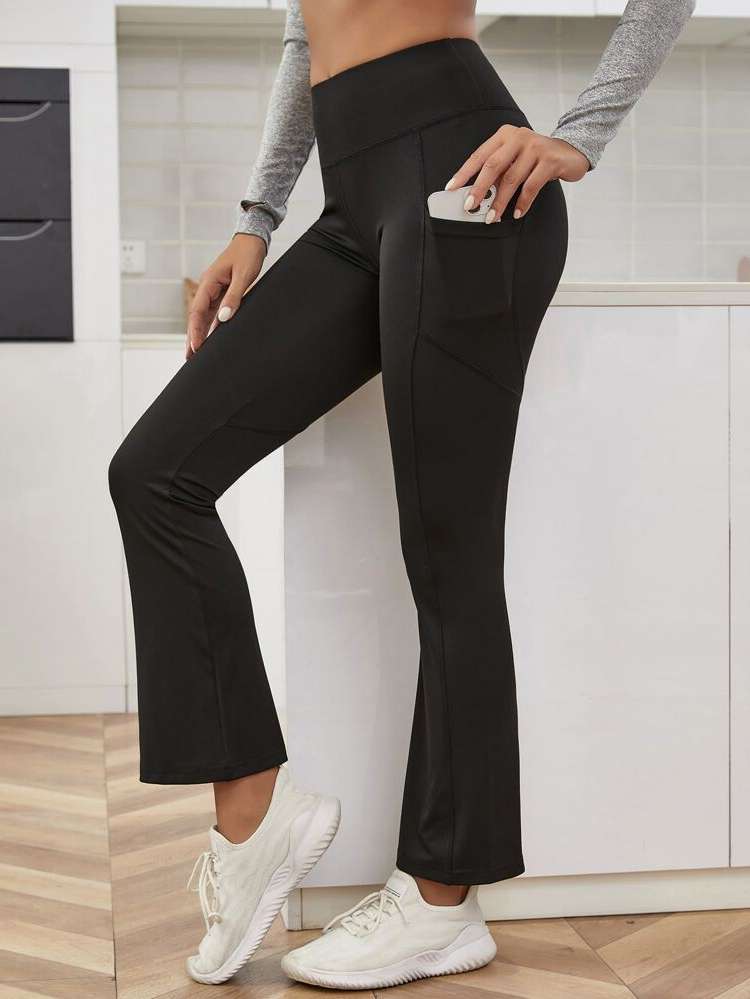 Pocket Regular Fit Long Women Active Bottoms 4862