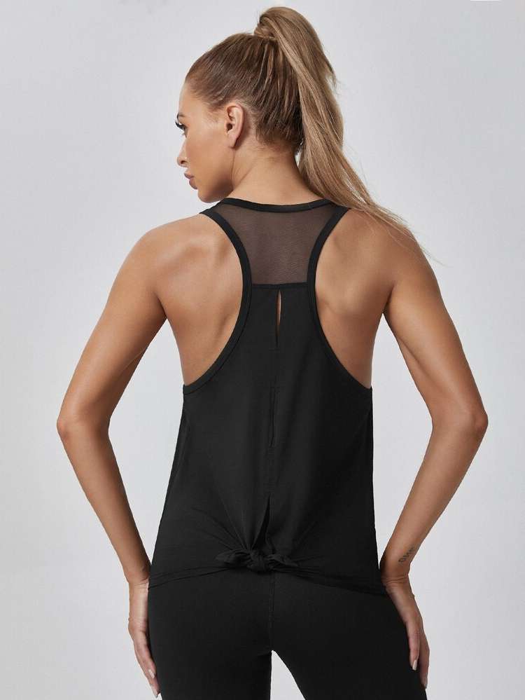  Regular Black Plain Women Active Tops 50