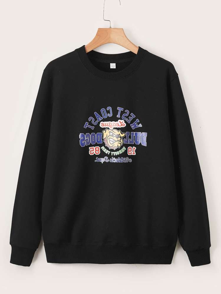  Long Sleeve Black Cartoon Sports 8392