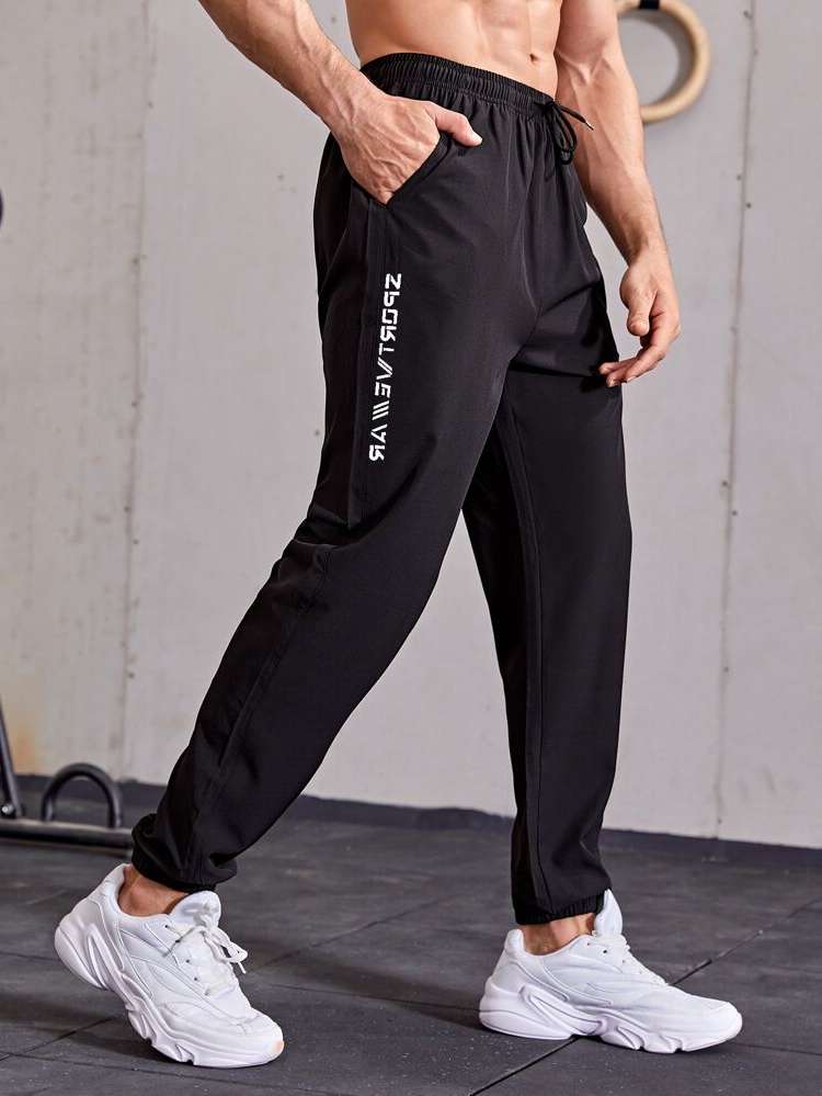  Black Sporty Men Activewear 3968