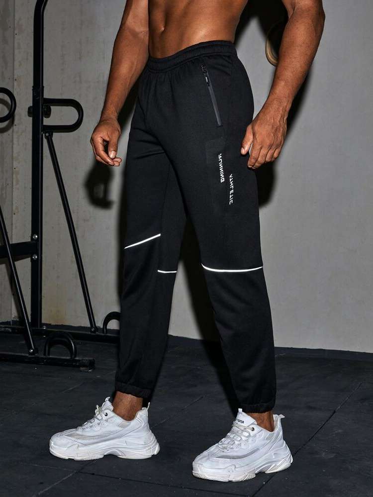  Black Cropped Men Activewear 2987