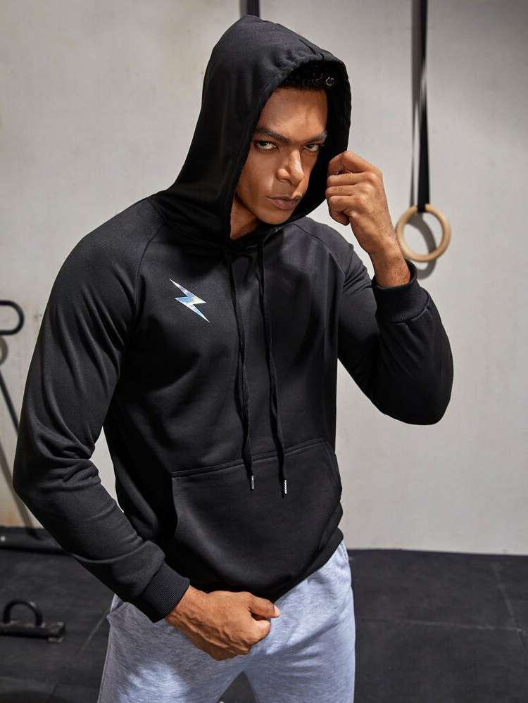 Black Long Sleeve  Men Activewear 5903