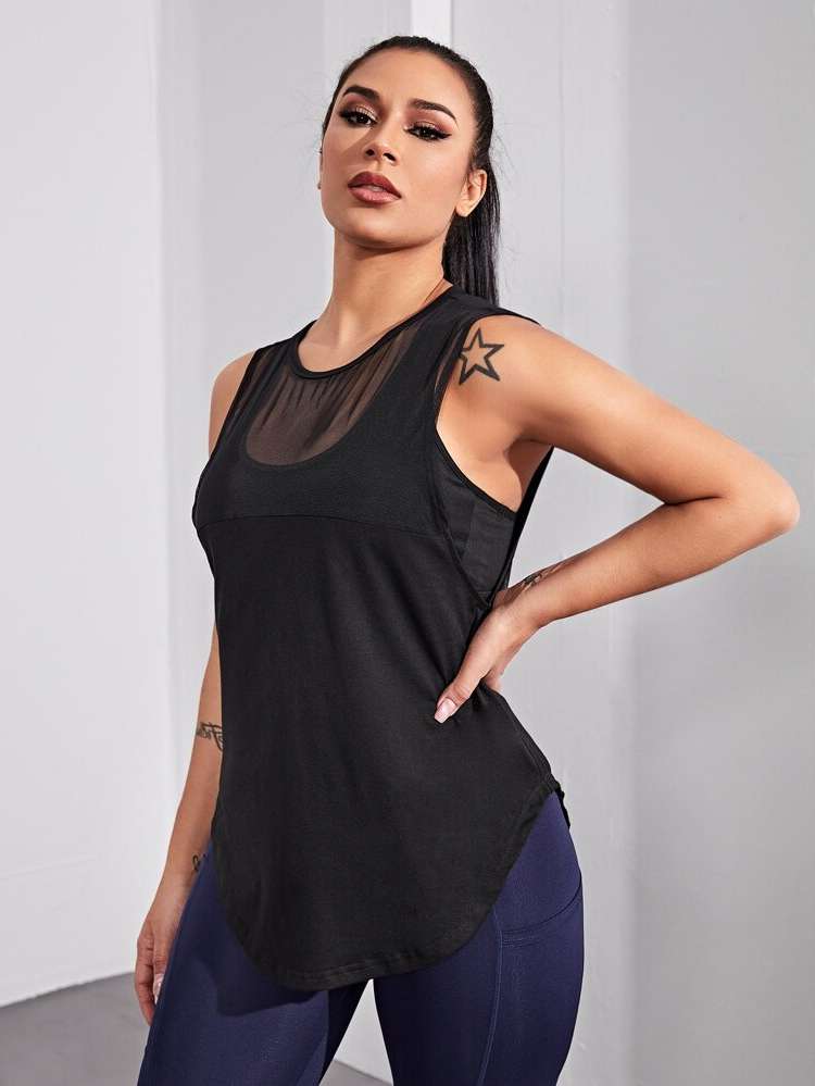  Regular Fit Plain Sleeveless Sports 7633