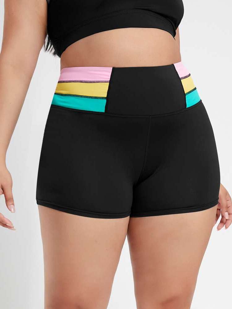  Skinny  Plus Size Sports Shorts 3209