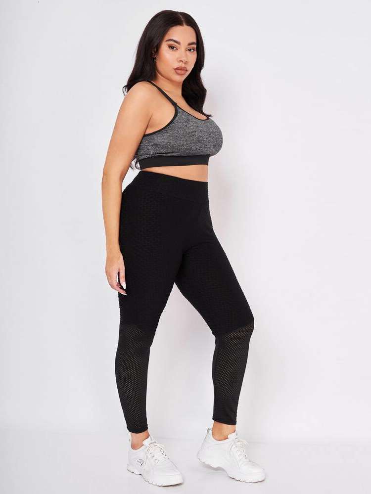   Cropped Plus Size Sports Leggings  Pants 7242