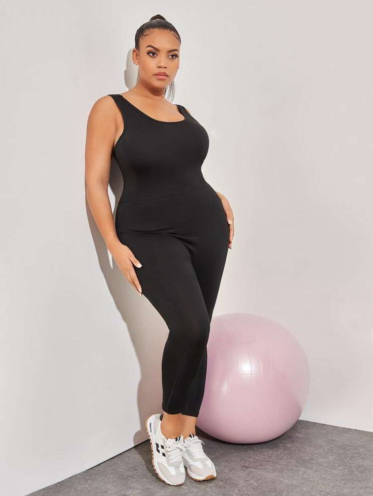  Sleeveless Plus Size Sports Sets 9636