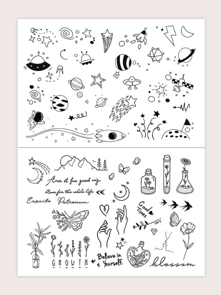  Black  Temporary Tattoos 84